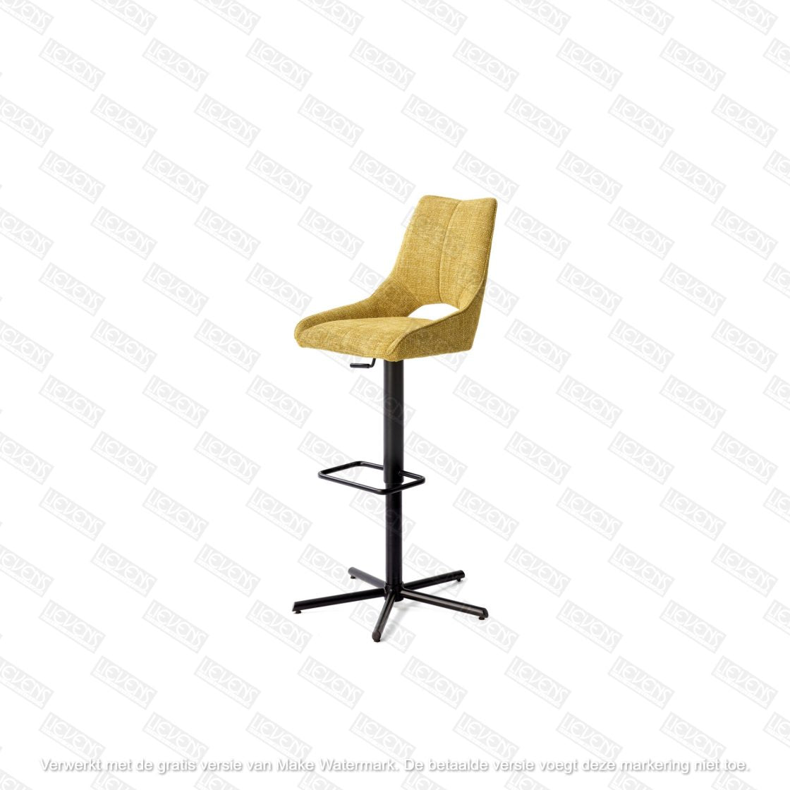 Verstelbare barstoel Gaston, draaibare metalen poot (+pomp) - LV