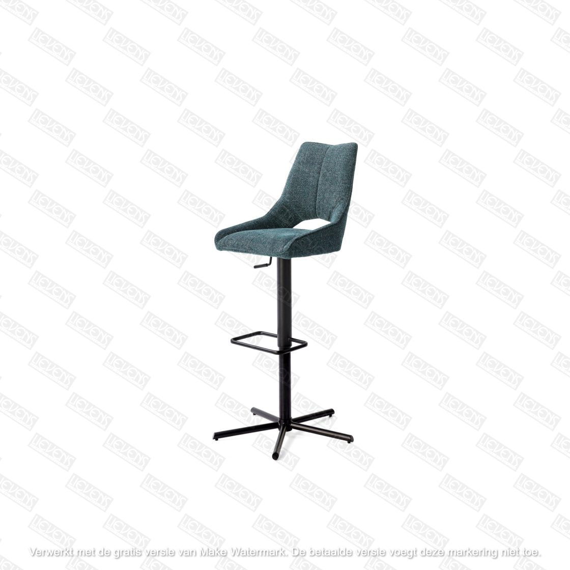 Verstelbare barstoel Gaston, draaibare metalen poot (+pomp) - LV