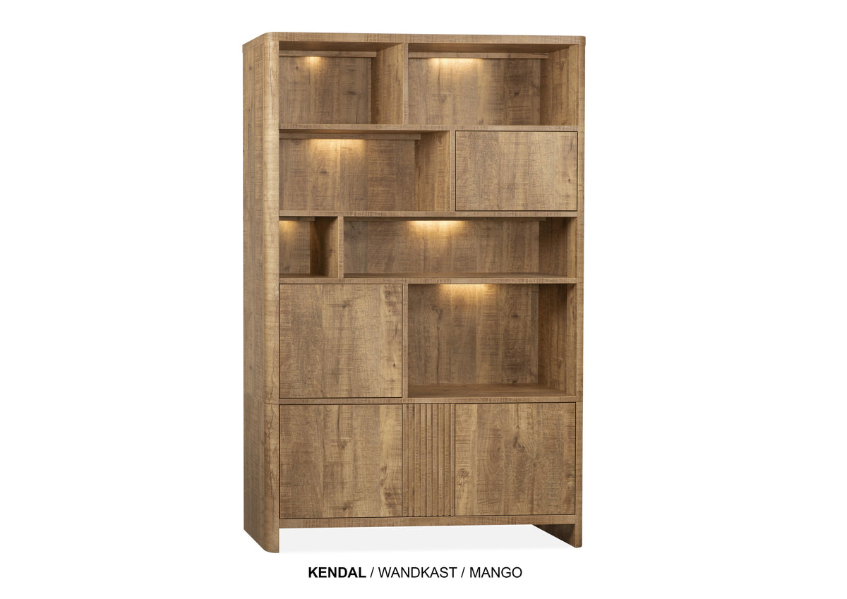 Wandkast/bergkast Kendal 4deurs/6 open vakken, Lamulux - MX