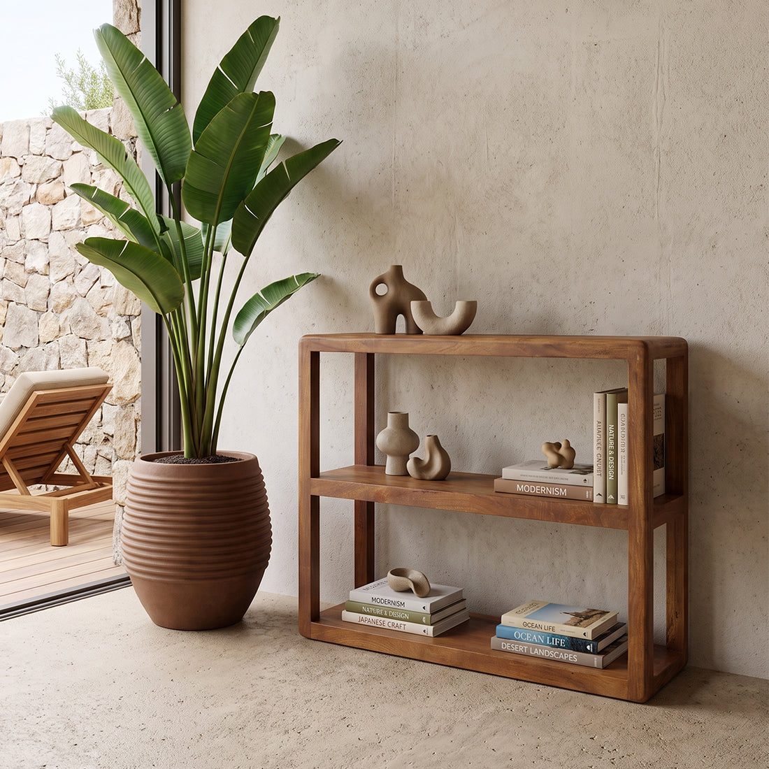 Boekenrek Bullnose mango - RAW