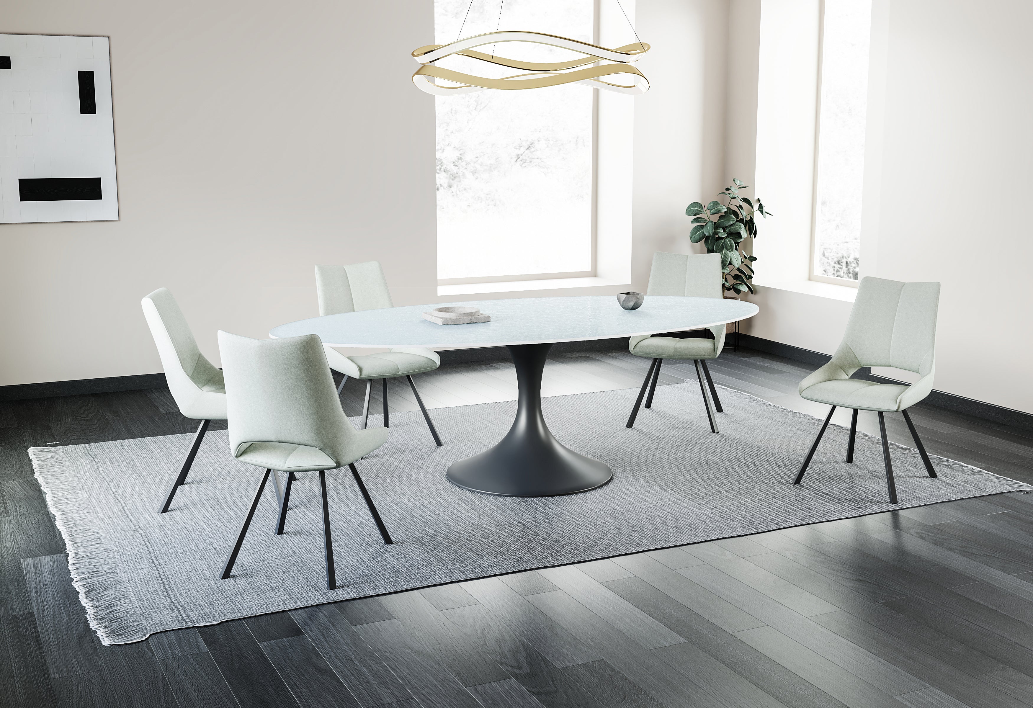 Eettafel Calise, waterglas onregelmatig - LV