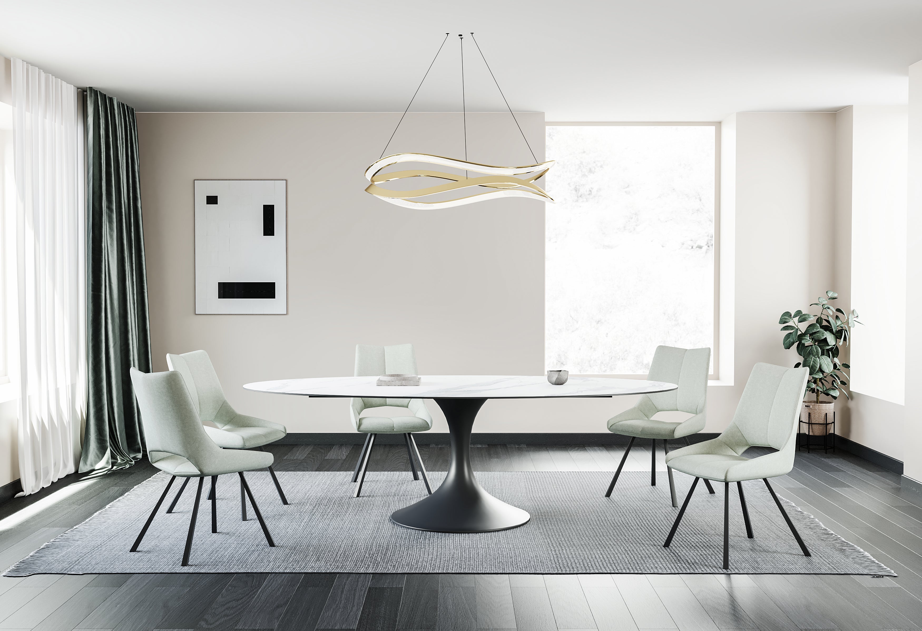 Eettafel Calise, keramisch onregelmatig - LV