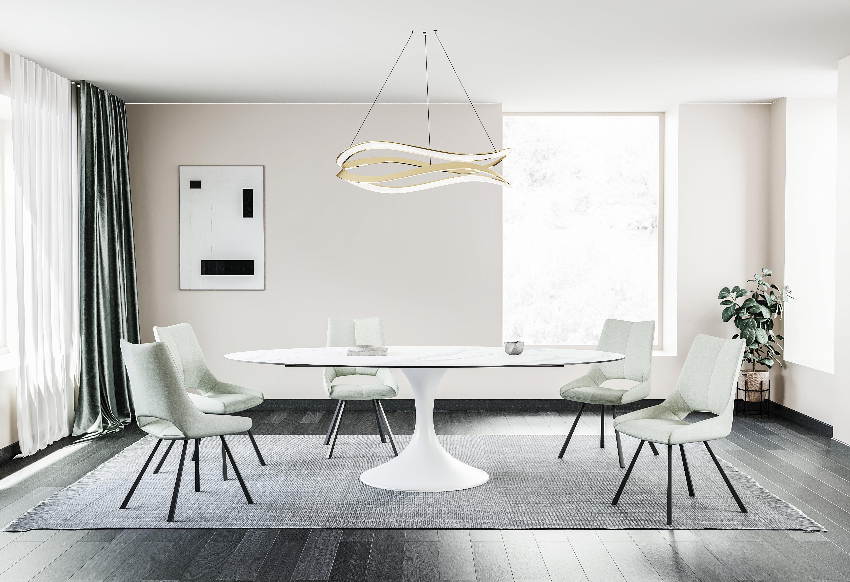 Eettafel Calise, keramisch onregelmatig - LV