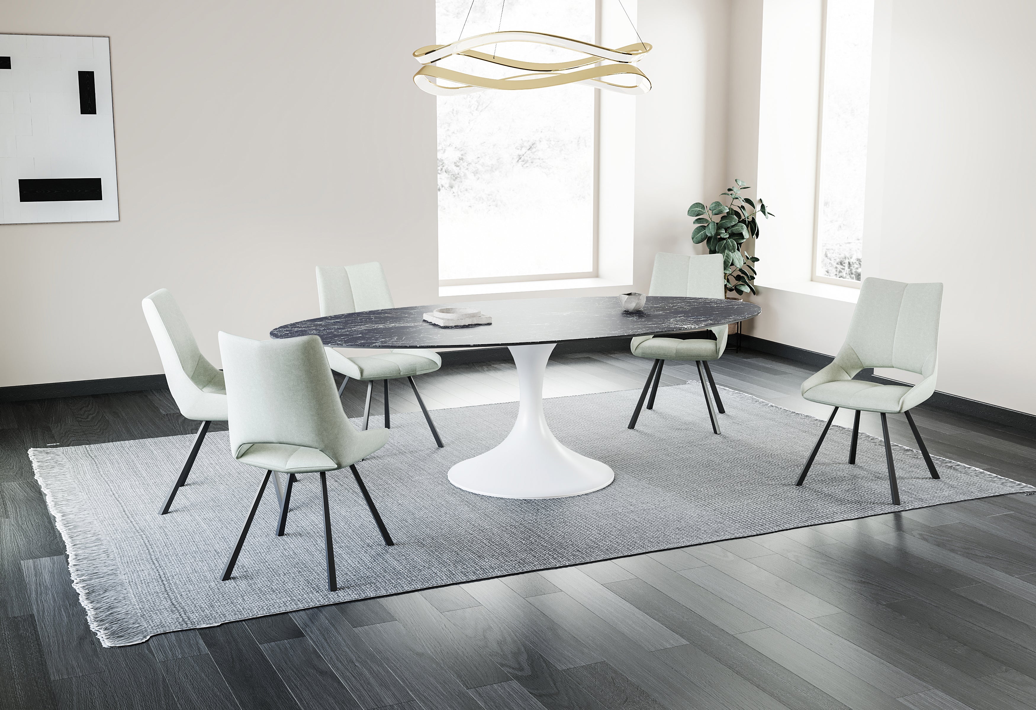 Eettafel Calise, keramisch ovaal - LV
