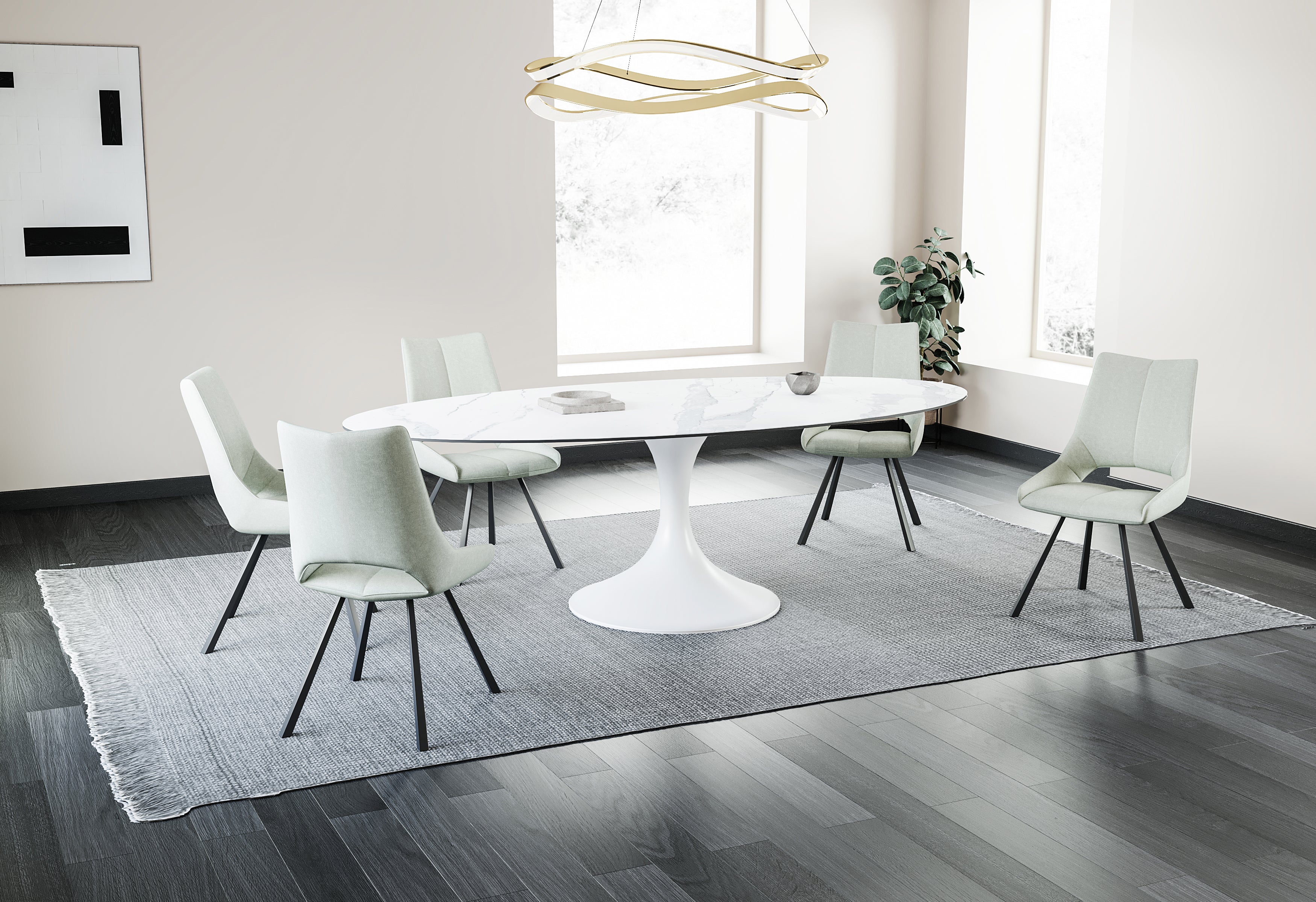 Eettafel Calise, keramisch ovaal - LV