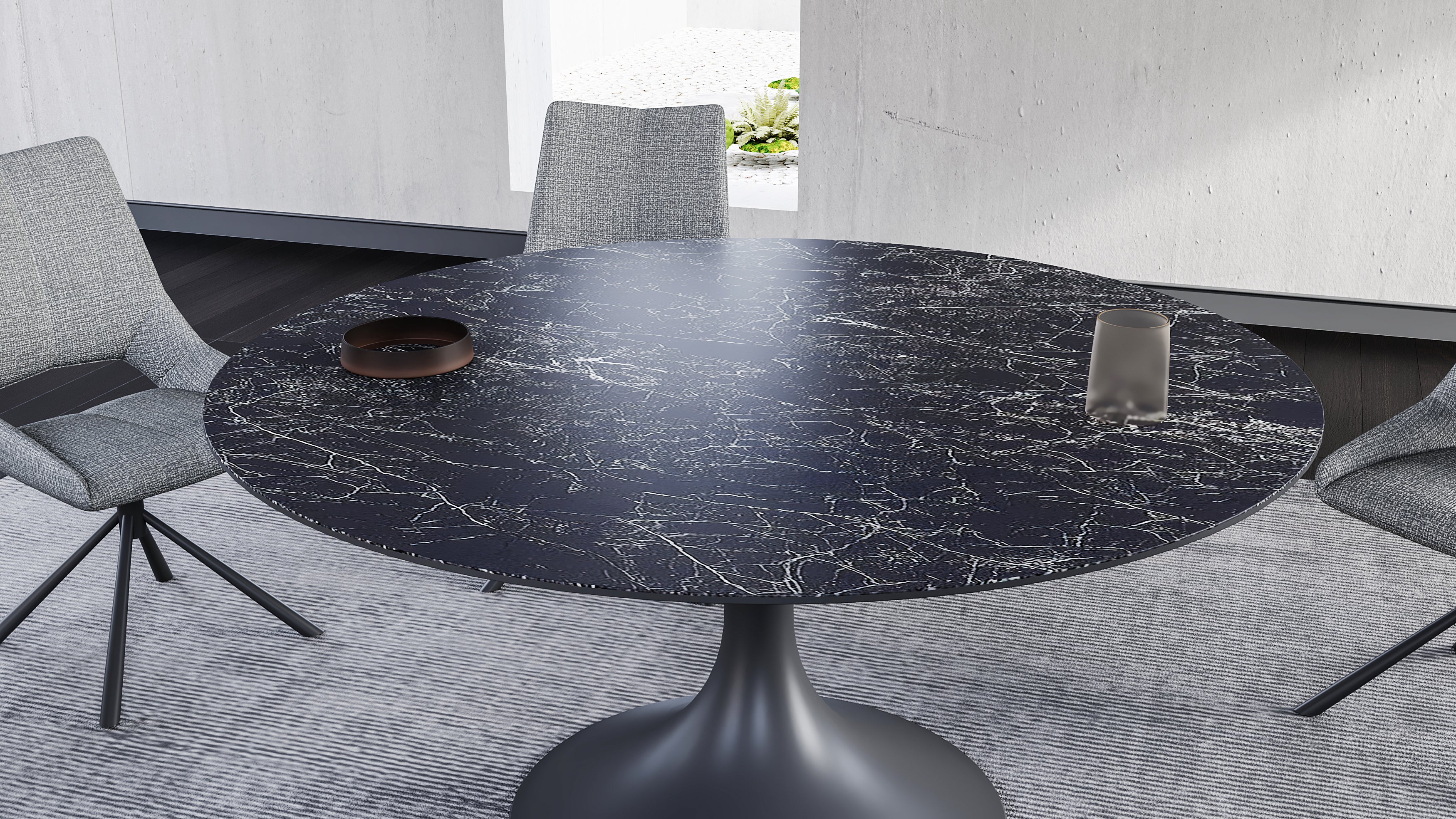 Eettafel Calise, keramisch rond - LV