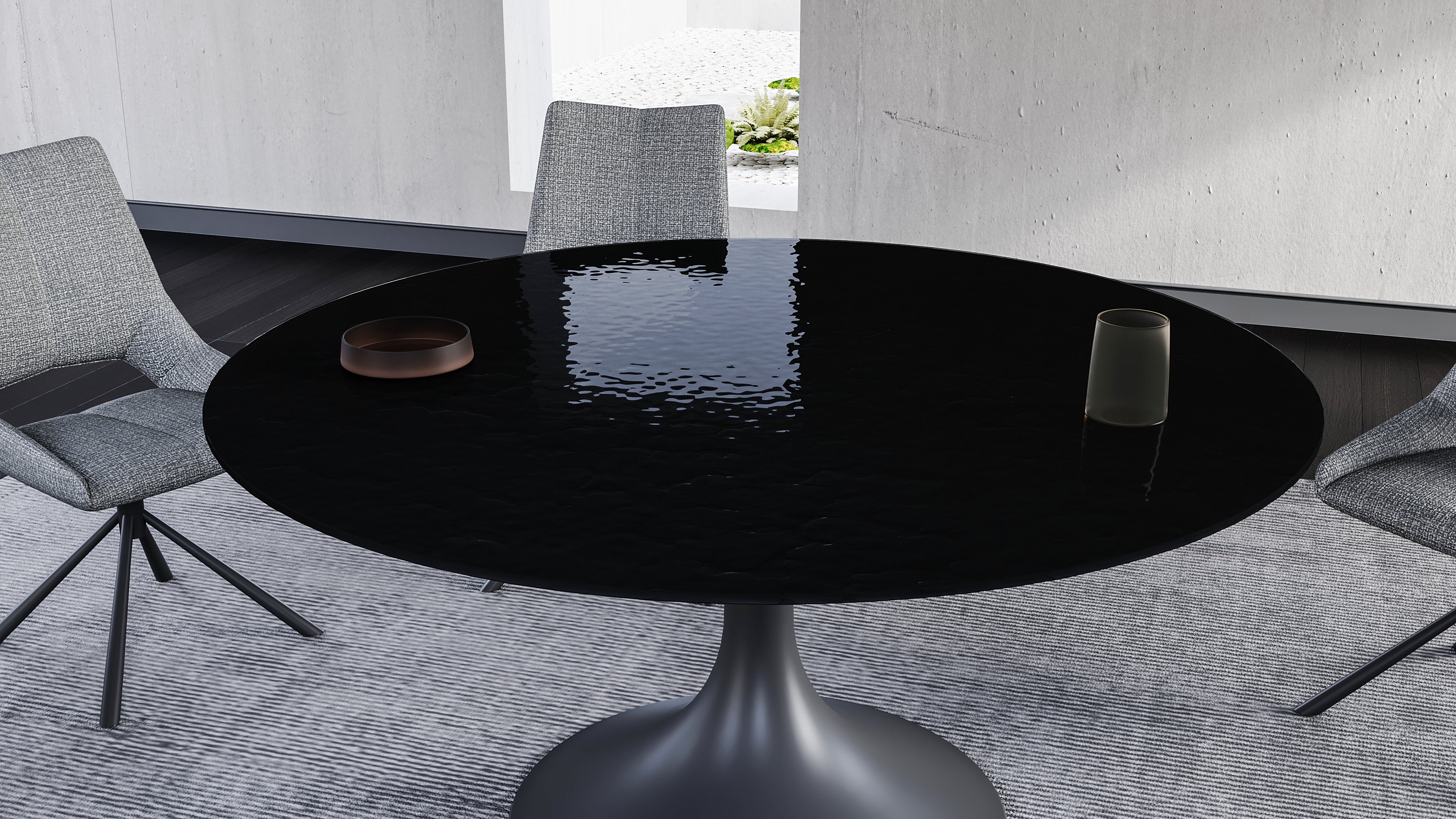 Eettafel Calise, waterglas rond - LV