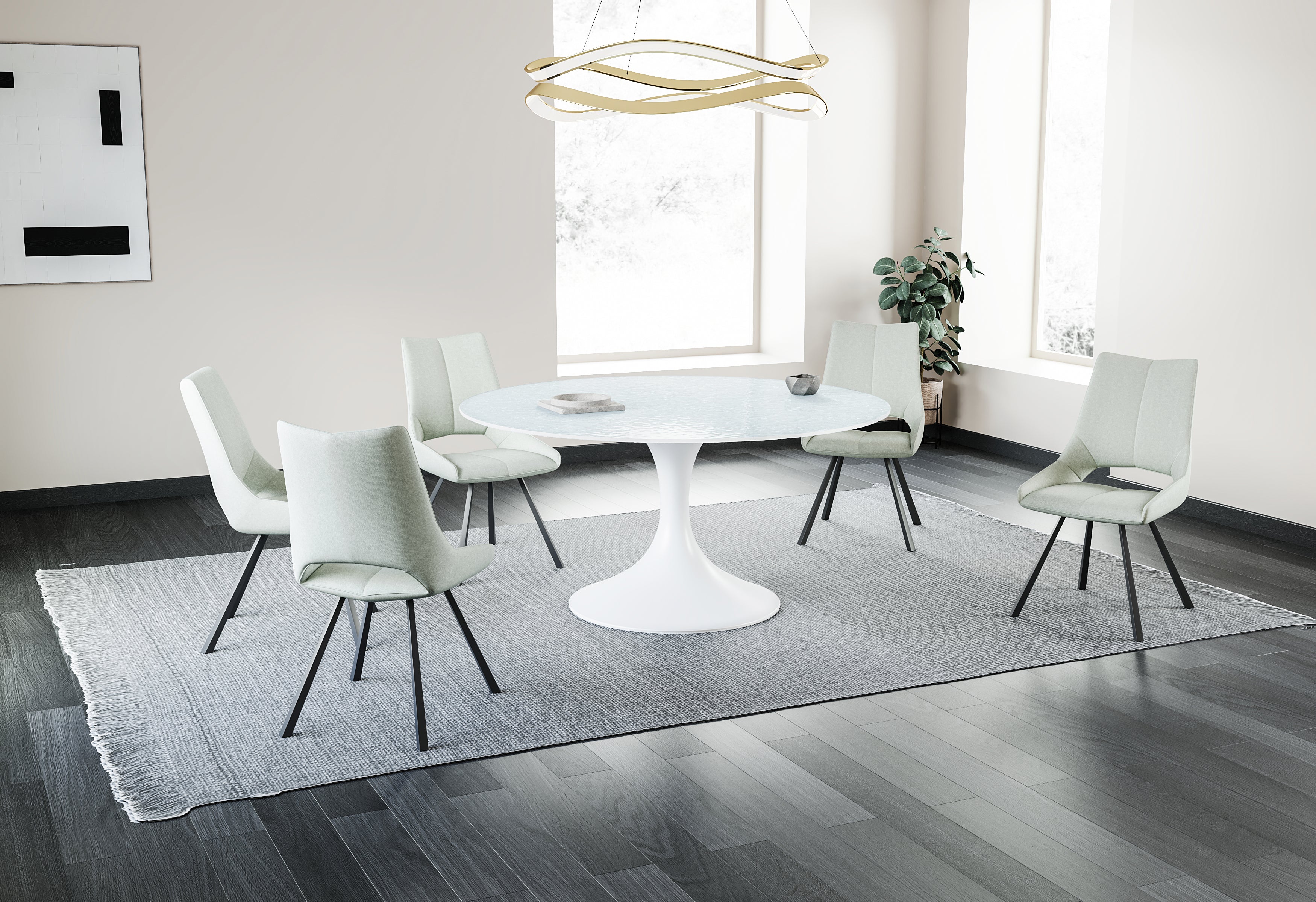 Eettafel Calise, waterglas rond - LV