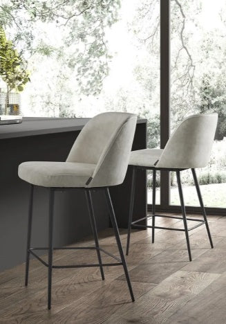Counterstoel Ivo, ronde houten poten, maatwerk - VDC