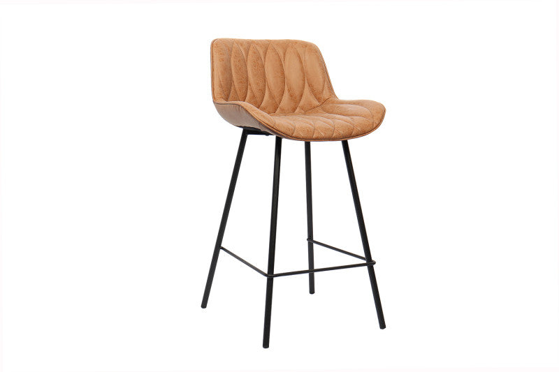 Tabouret de bar Nova RS : noir ou cognac