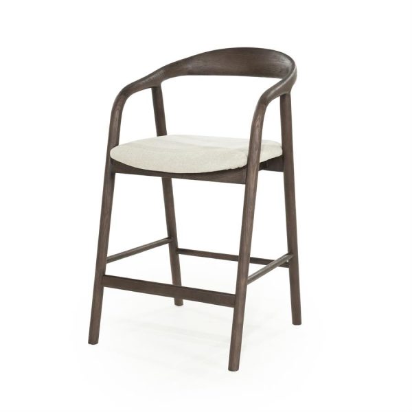 Hippe counterstoel Rayven donkerbruin essenhout - Eleo