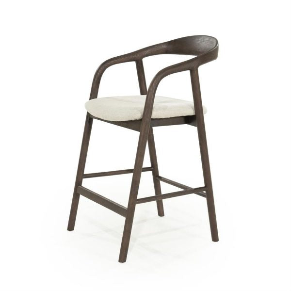 Hippe counterstoel Rayven donkerbruin essenhout - Eleo