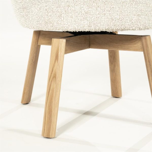 Armstoel Livia roterend - bruin/taupe/beige Hush - Eleo