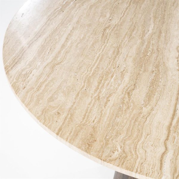 Eettafel Aikin rond 130 travertin - Eleo