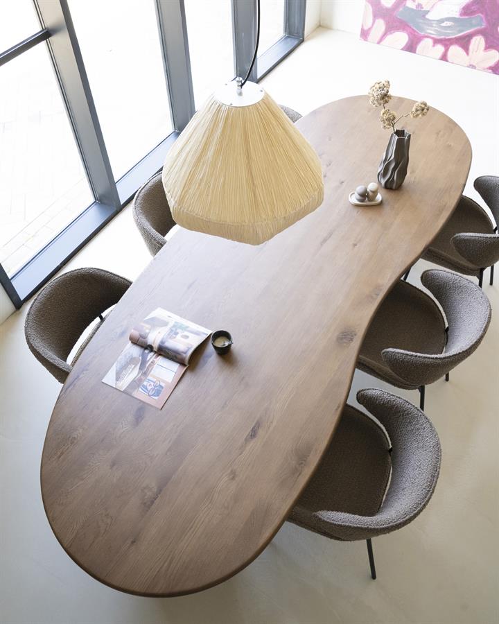 Eettafel Josh bruin eikenhout - Eleo