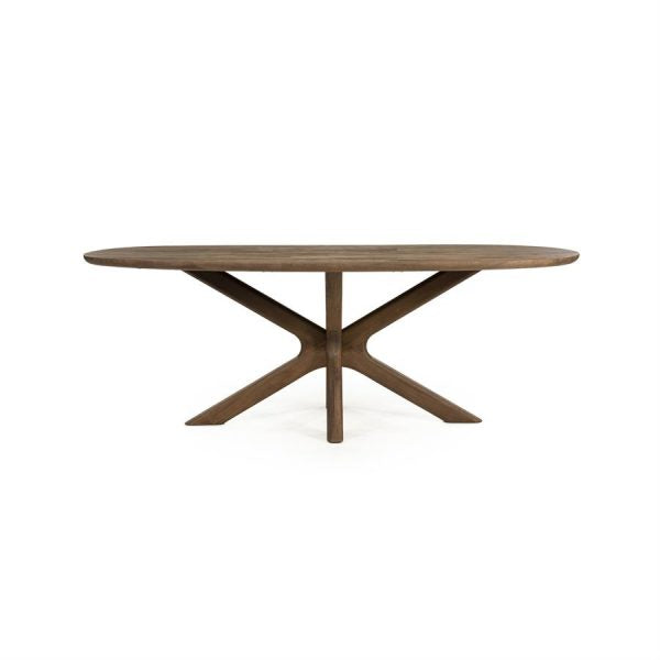 Eettafel Tycho mangohout lichtbruin - Eleo