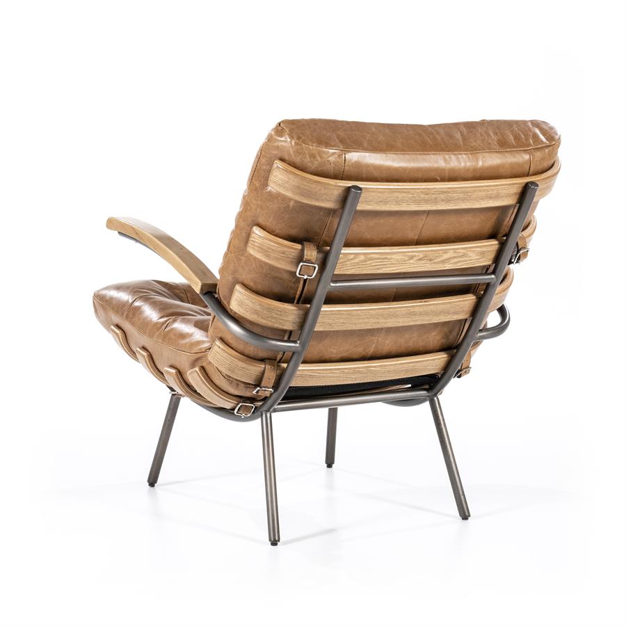 Fauteuil Bastiaan - leder: cognac, zwart of donkerbruin - ELEO
