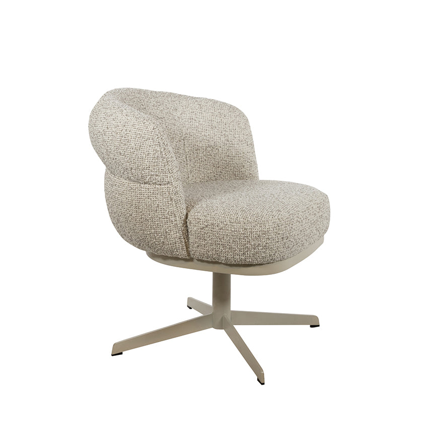 JLo eetkamerstoel - beige draaipoot 360 - Cuzco - Fog - NW
