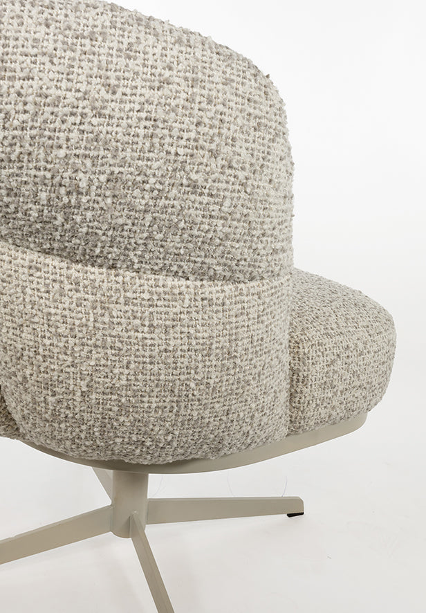 JLo eetkamerstoel - beige draaipoot 360 - Cuzco - Fog - NW