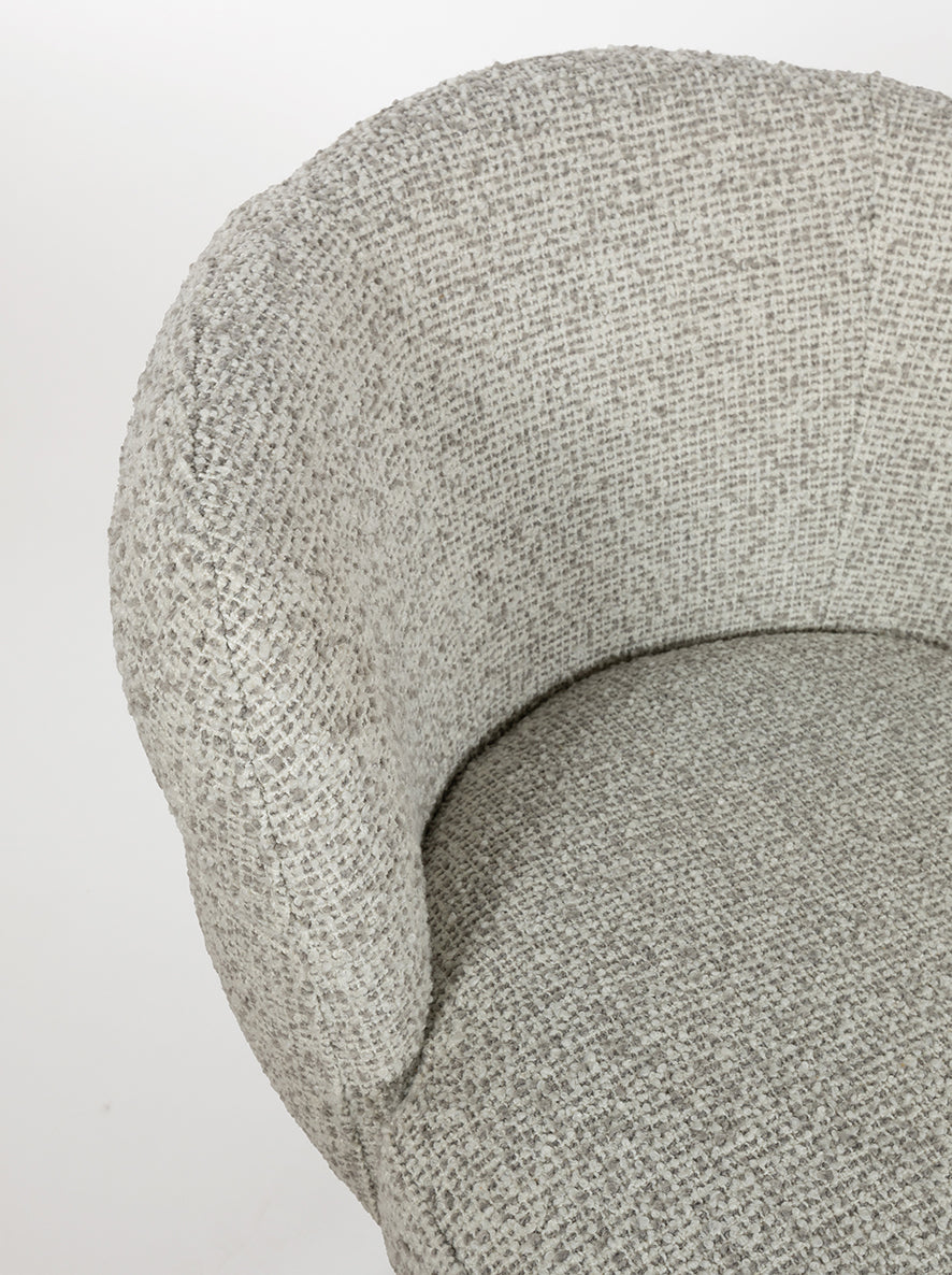 JLo eetkamerstoel - beige draaipoot 360 - Cuzco - Fog - NW