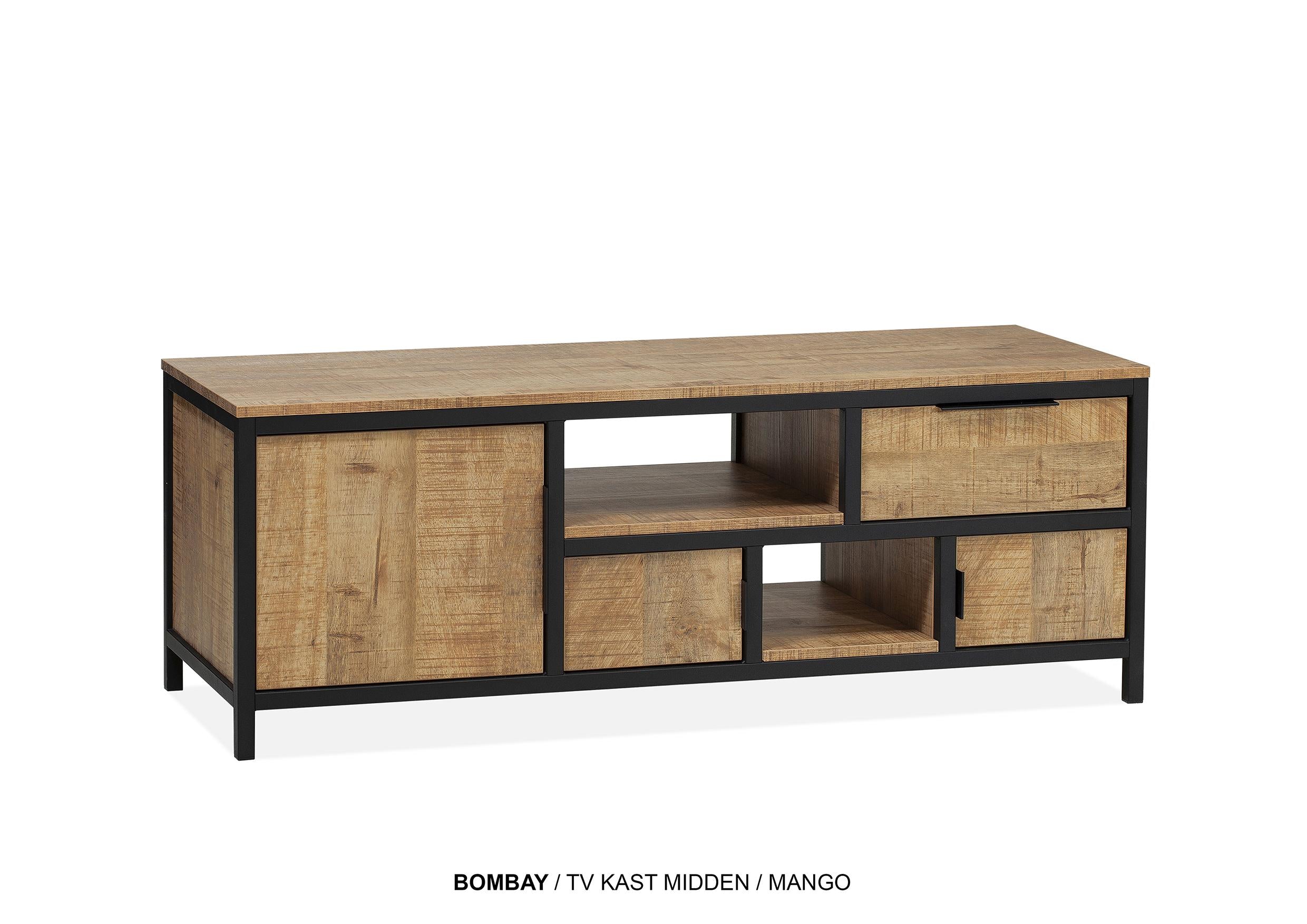 TV-kast Bombay midden MX - 3deuren/1lade/2open vak