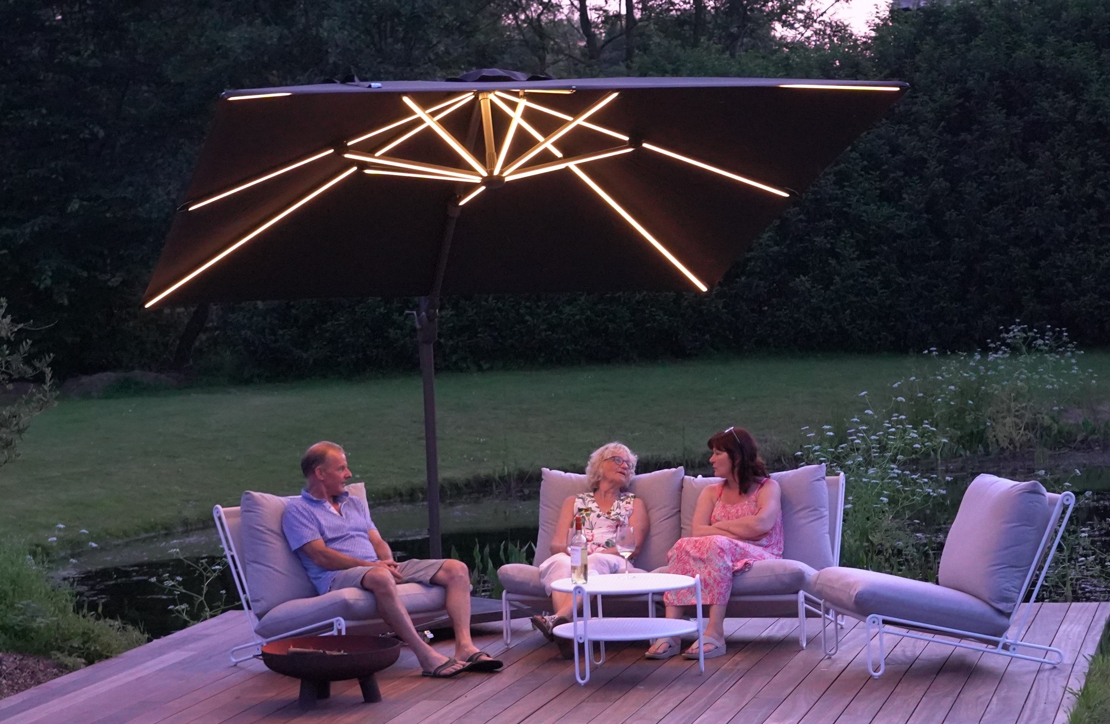 Zweefparasol met ledverlichting - PRN
