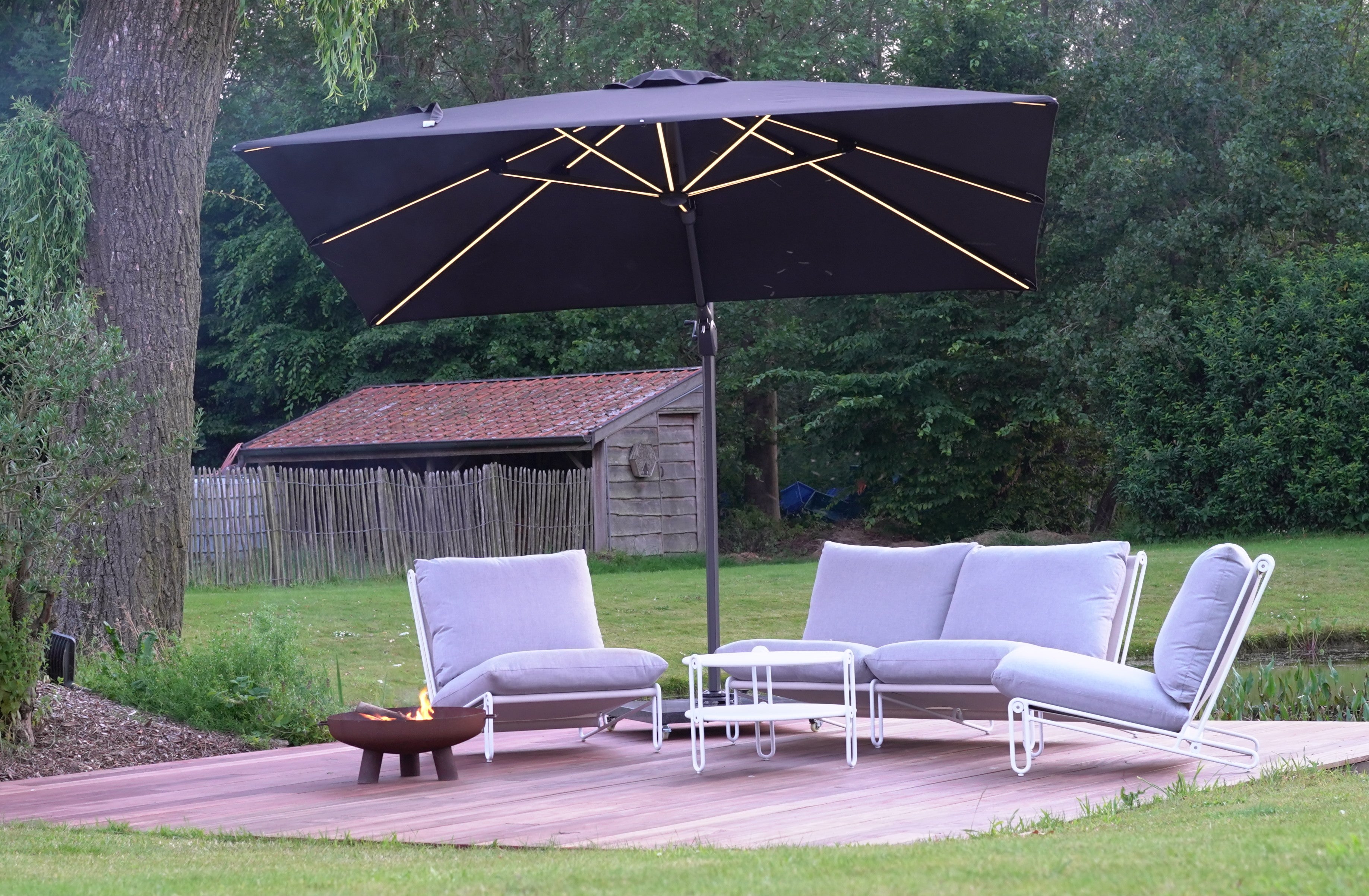 Zweefparasol met ledverlichting - PRN