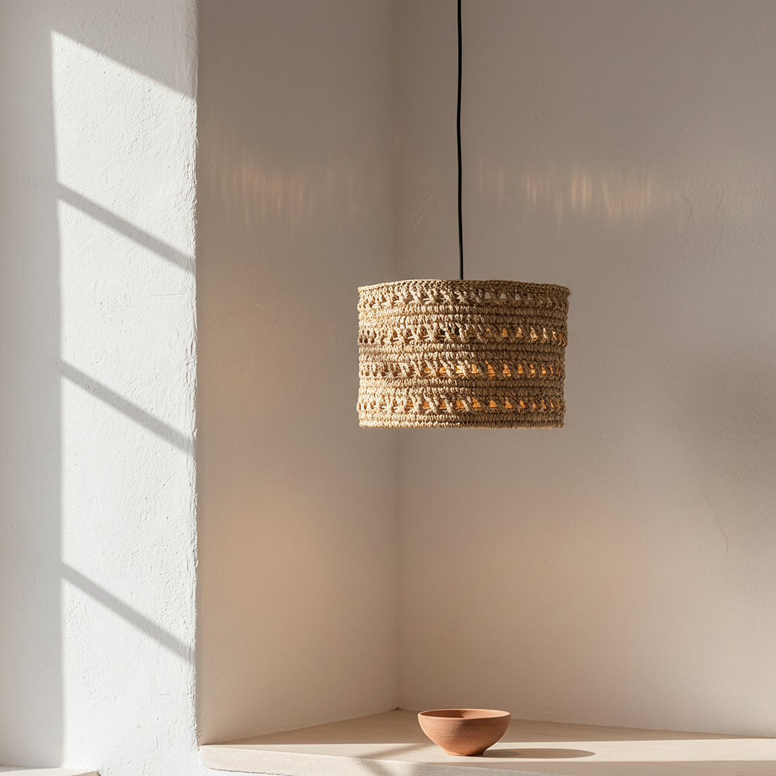 Herba hanglamp van zeegras - Ø 30x20 cm - RAW