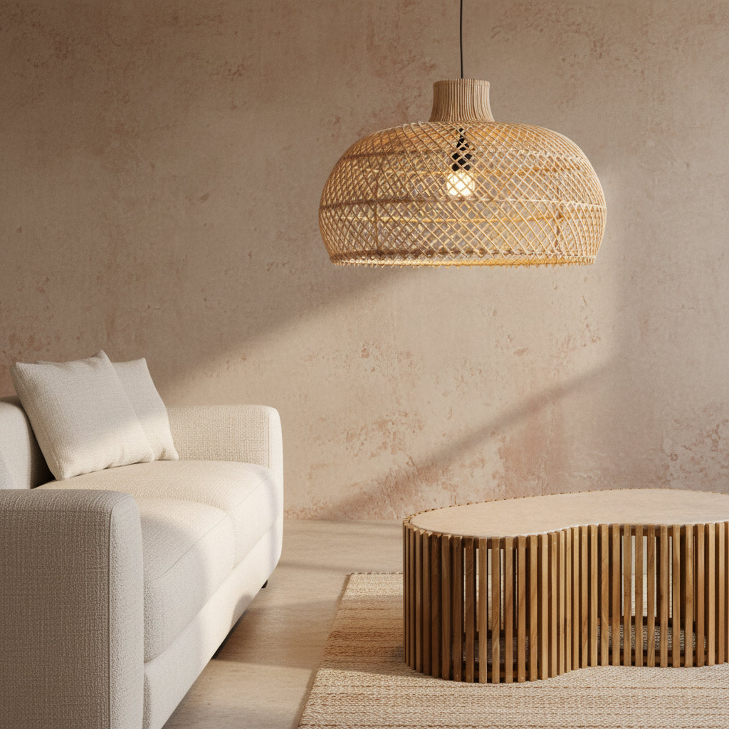 Maze rotan hanglamp naturel - Ø 57x36 cm - RAW