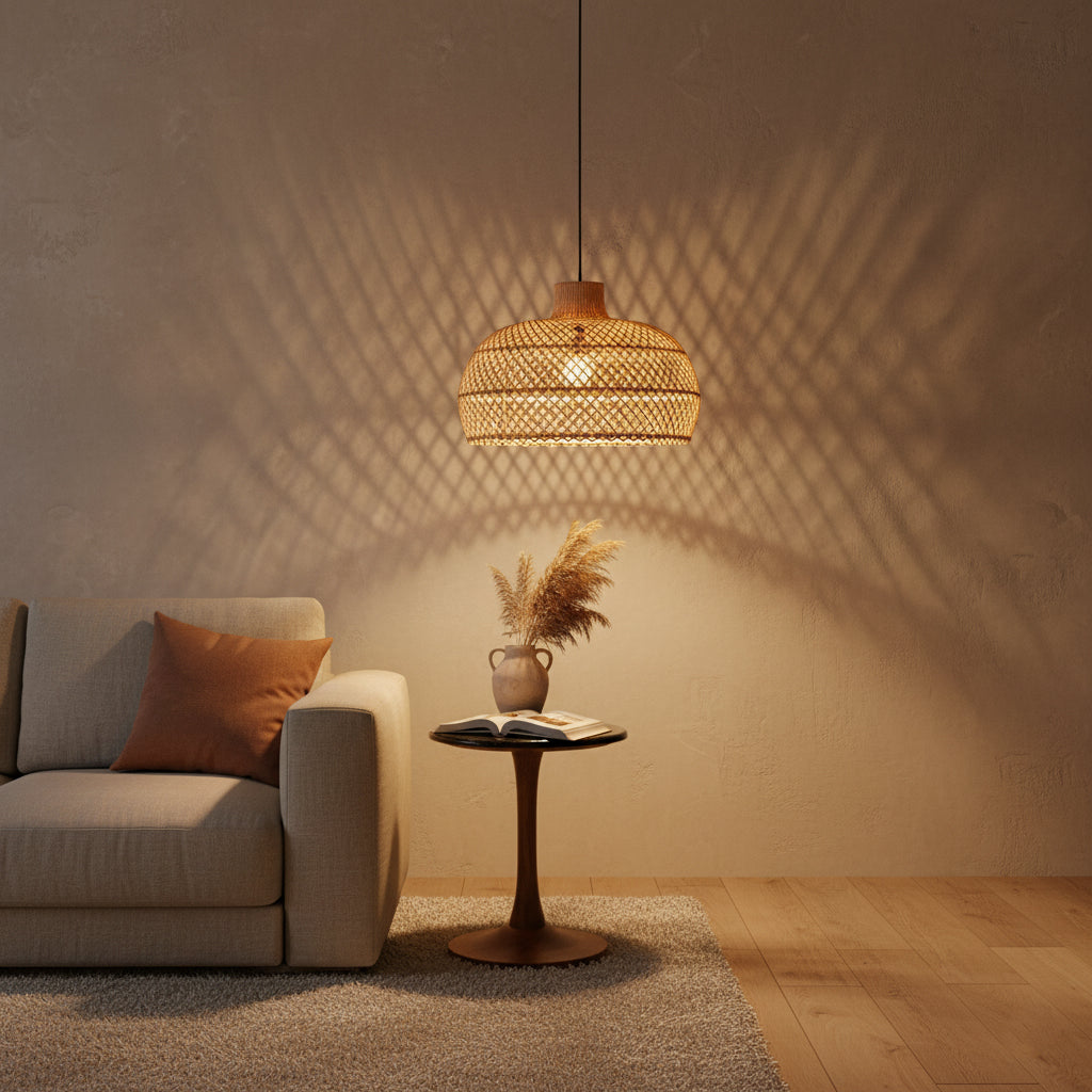Maze rotan hanglamp naturel - Ø 57x36 cm - RAW