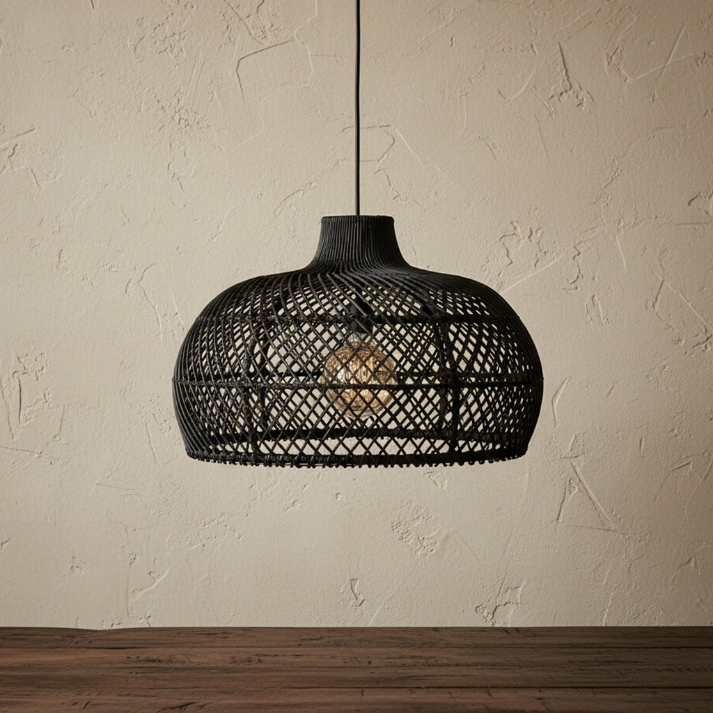 Maze rotan hanglamp zwart - Ø 57x36 cm - RAW