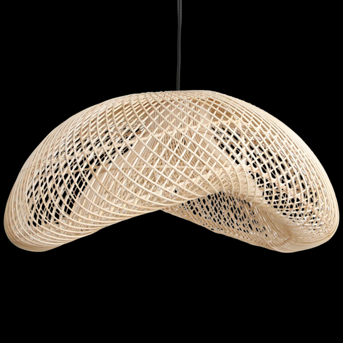 Maze rotan hanglamp organisch XL - Ø 75x31 cm - RAW