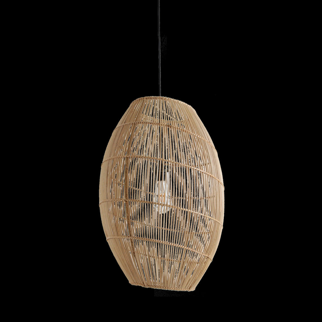 Luna rotan hanglamp Halo - Ø 40x60 cm - RAW