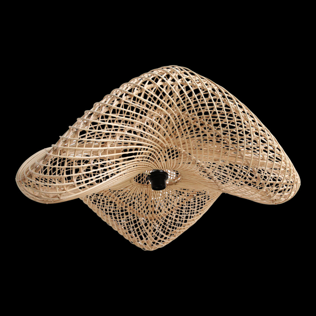 Wave rotan hanglamp L - Ø 71x26 cm - RAW