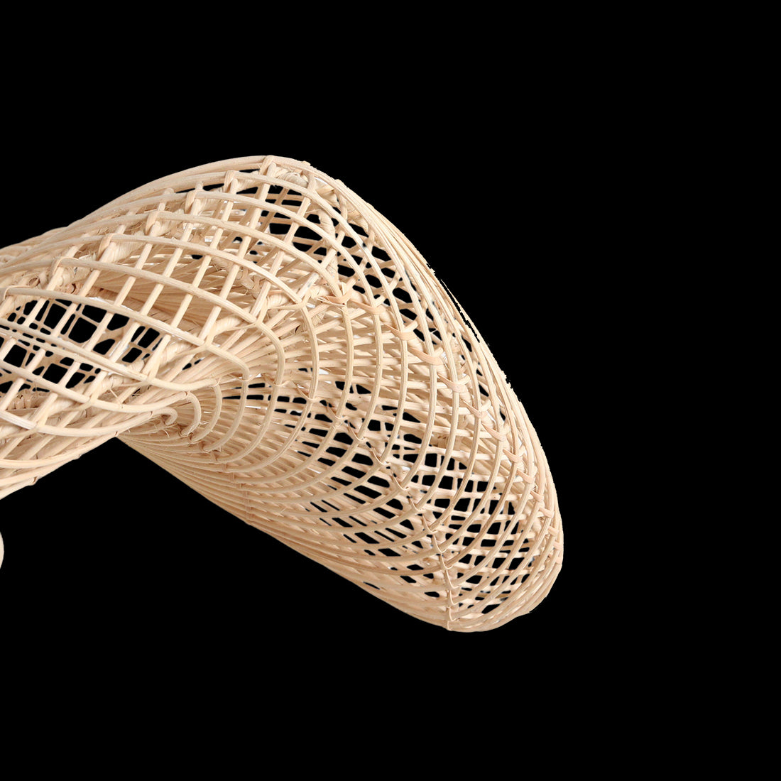 Wave rotan hanglamp L - Ø 71x26 cm - RAW