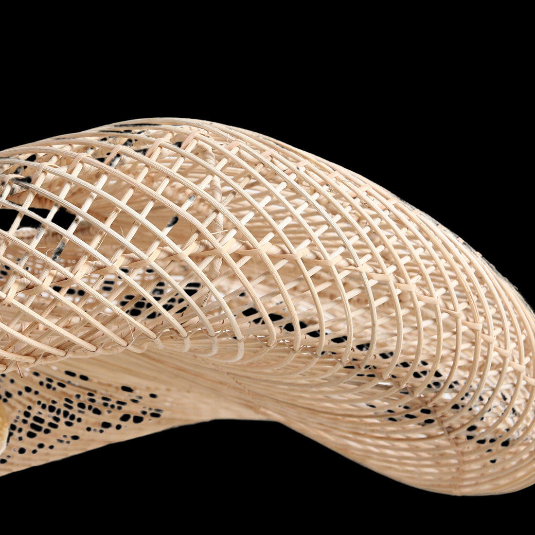 Wave rotan hanglamp XL - Ø90x22 cm - RAW