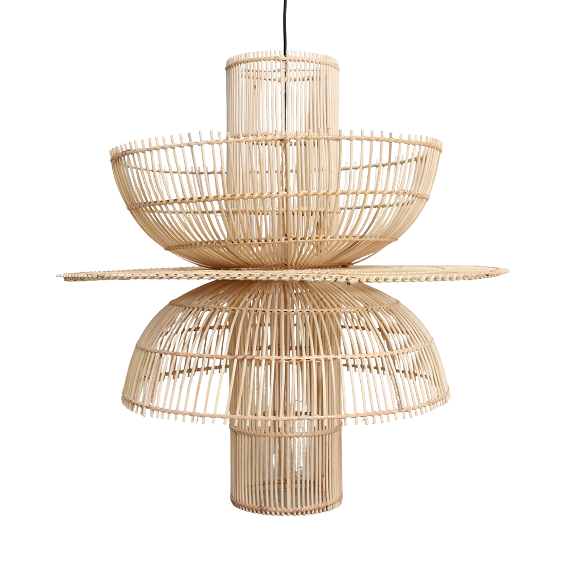 Saturn rotan hanglamp - Ø 65x63 cm - RAW
