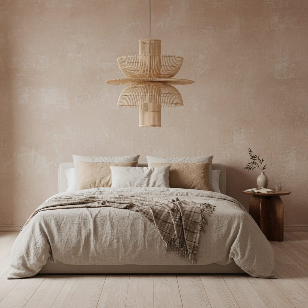 Saturn rotan hanglamp - Ø 65x63 cm - RAW