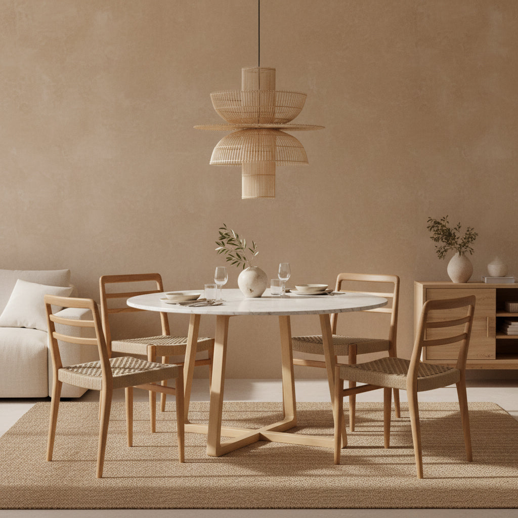 Saturn rotan hanglamp - Ø 65x63 cm - RAW