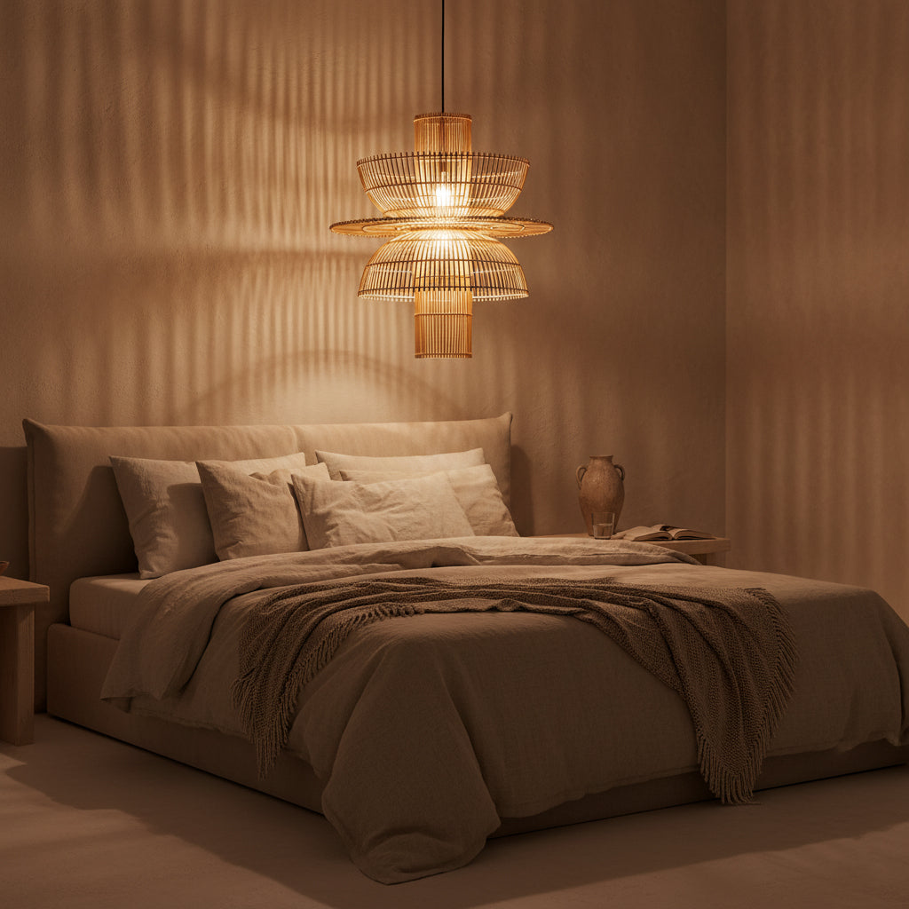 Saturn rotan hanglamp - Ø 65x63 cm - RAW