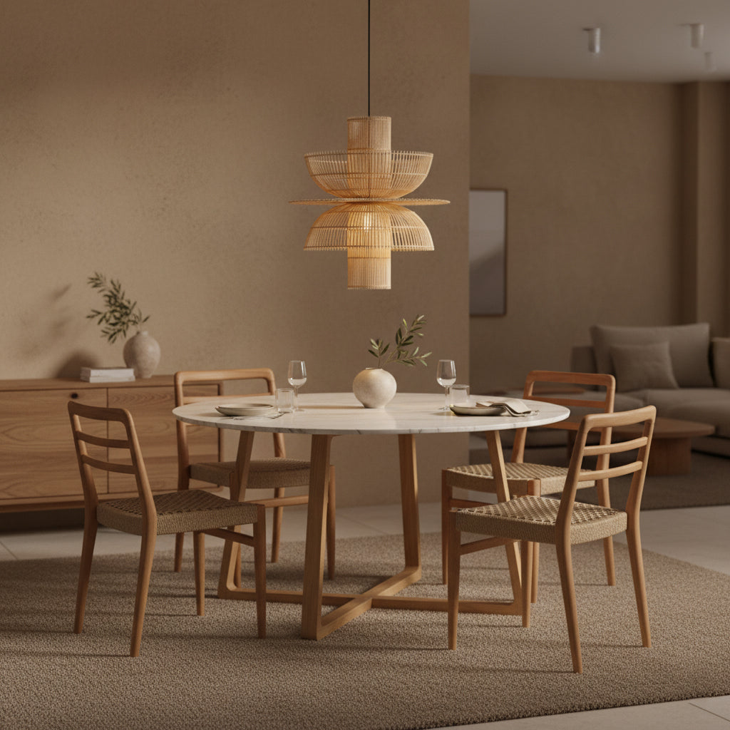 Saturn rotan hanglamp - Ø 65x63 cm - RAW