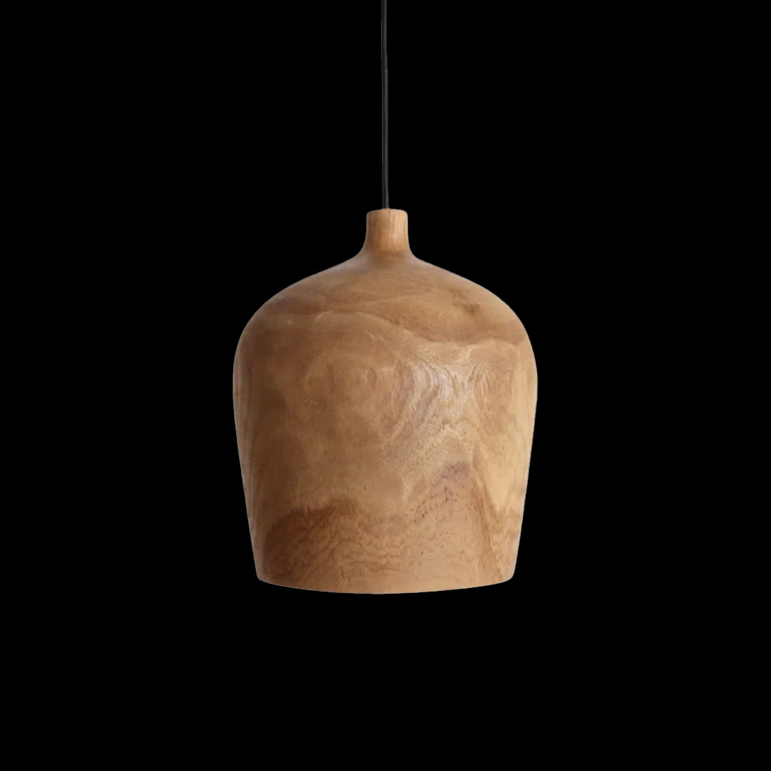 Sirocco teak houten hanglamp Fles - Ø 25x28 cm - RAW