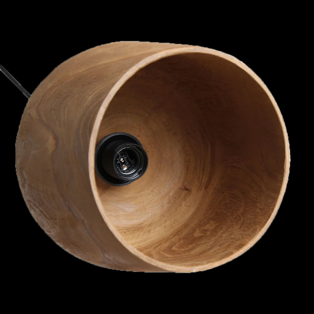 Sirocco teak houten hanglamp Fles - Ø 25x28 cm - RAW