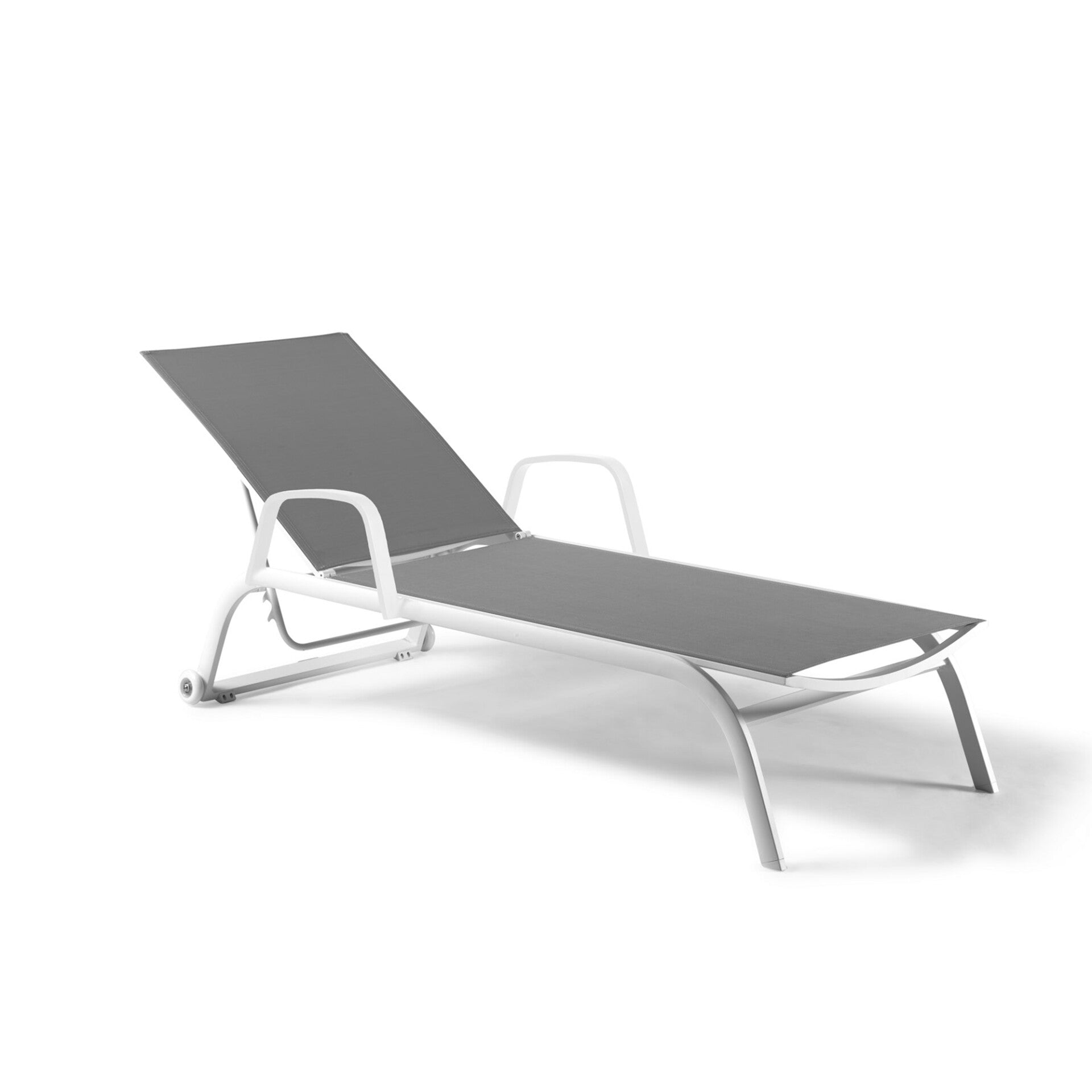 Chaise longue Zaragoza avec accoudoirs, empilable - GS