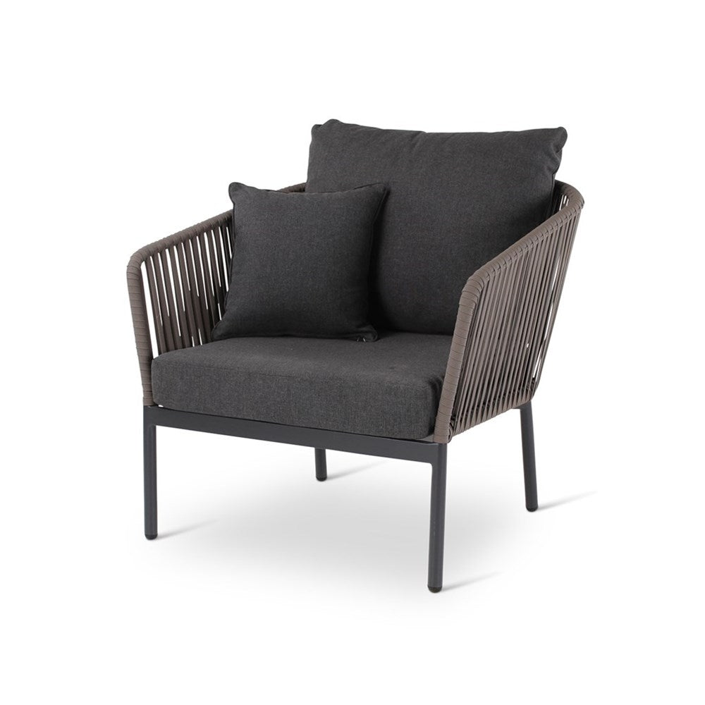Fauteuil club d’extérieur Clavo, coussins inclus - VDC