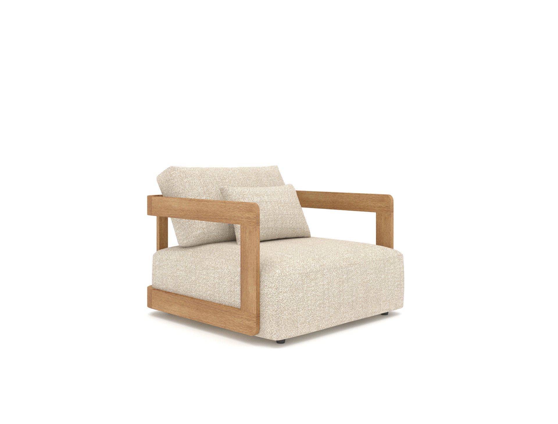 Ensemble de jardin Rafa - teck - tissu beige - GS