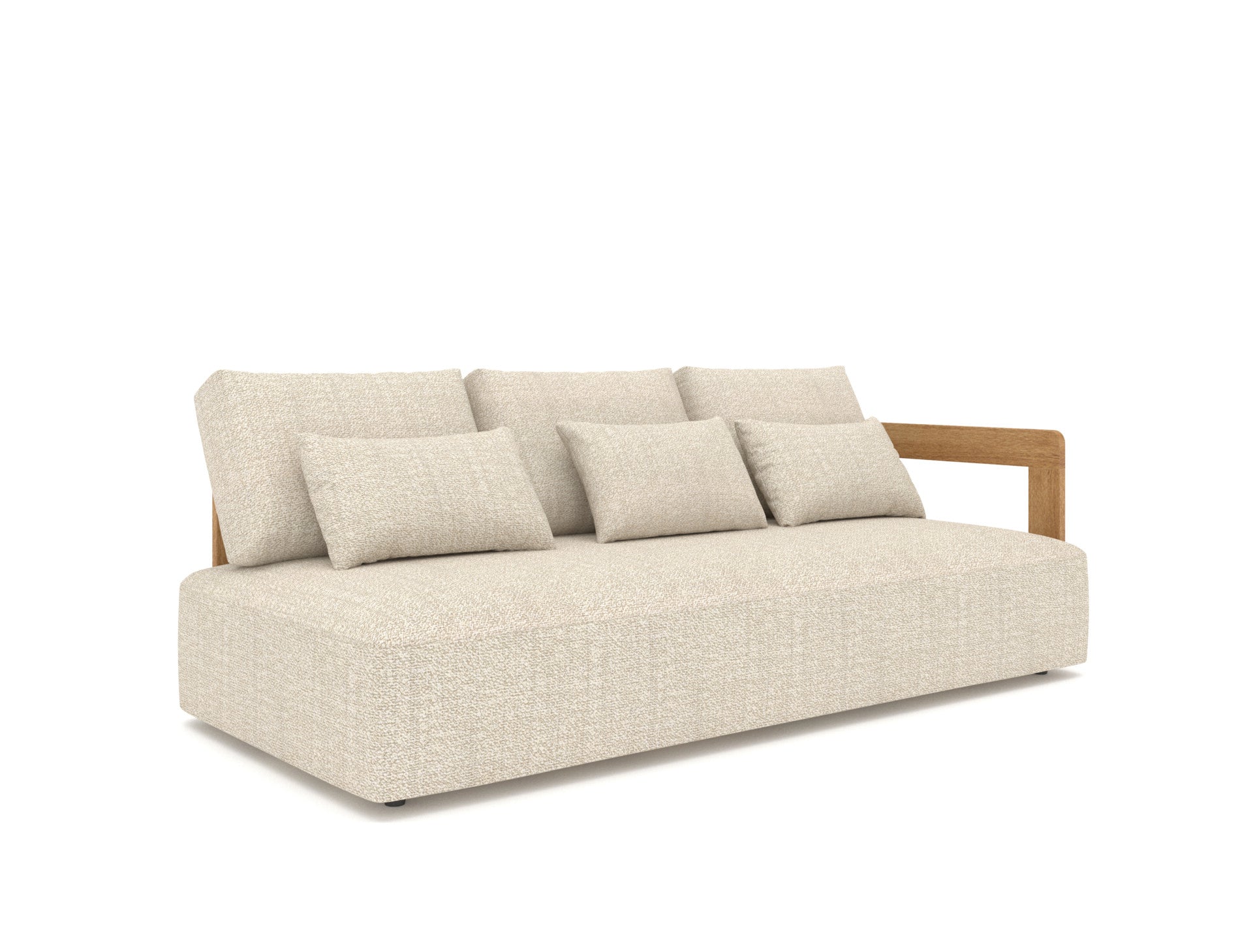 Ensemble de jardin Rafa - teck - tissu beige - GS