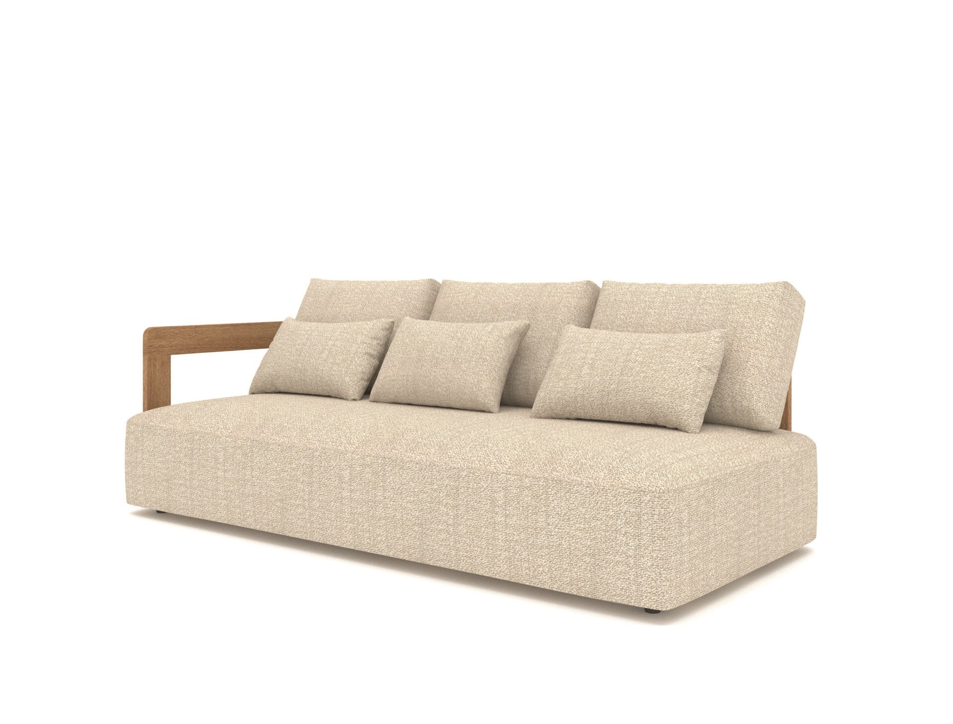 Ensemble de jardin Rafa - teck - tissu beige - GS