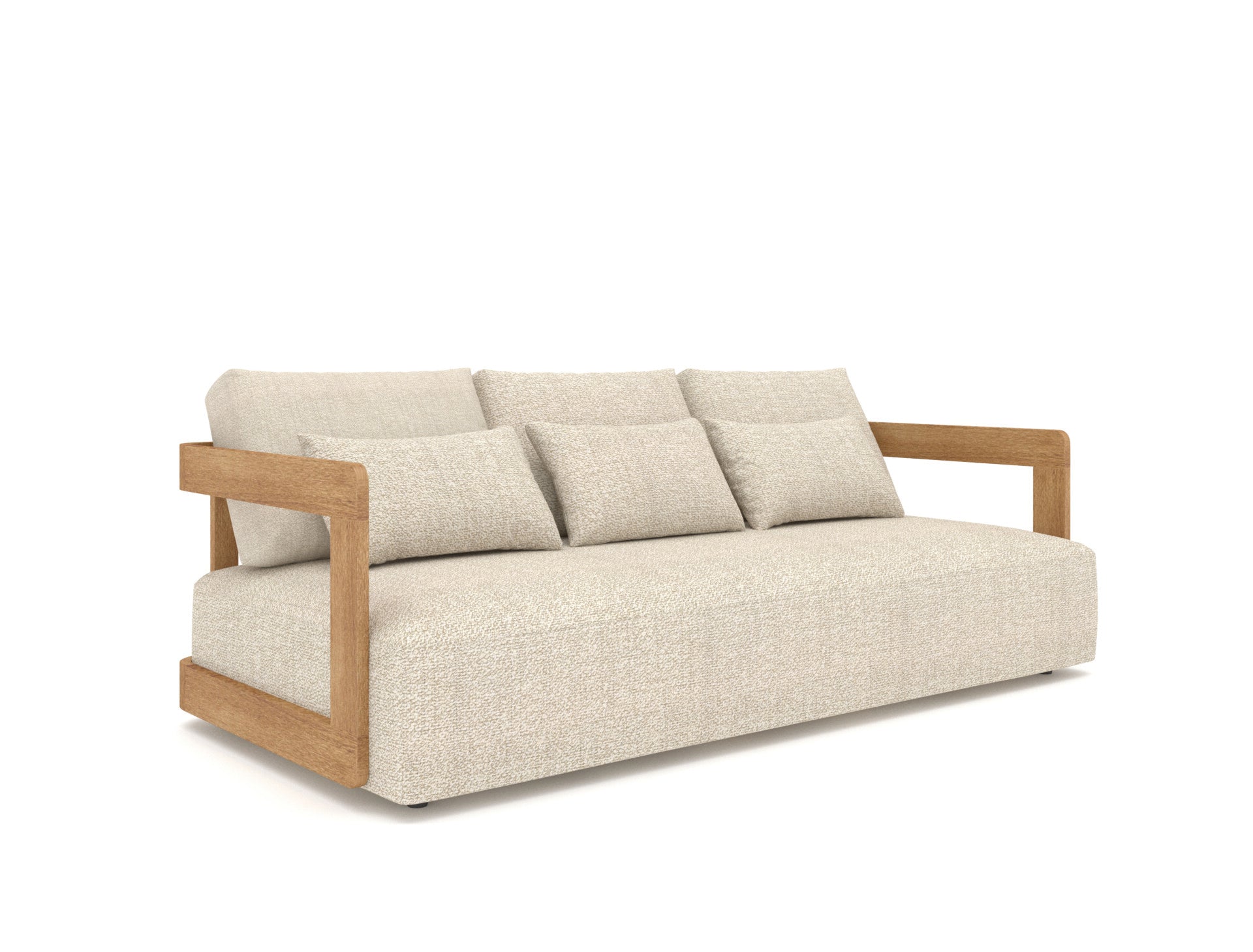 Ensemble de jardin Rafa - teck - tissu beige - GS