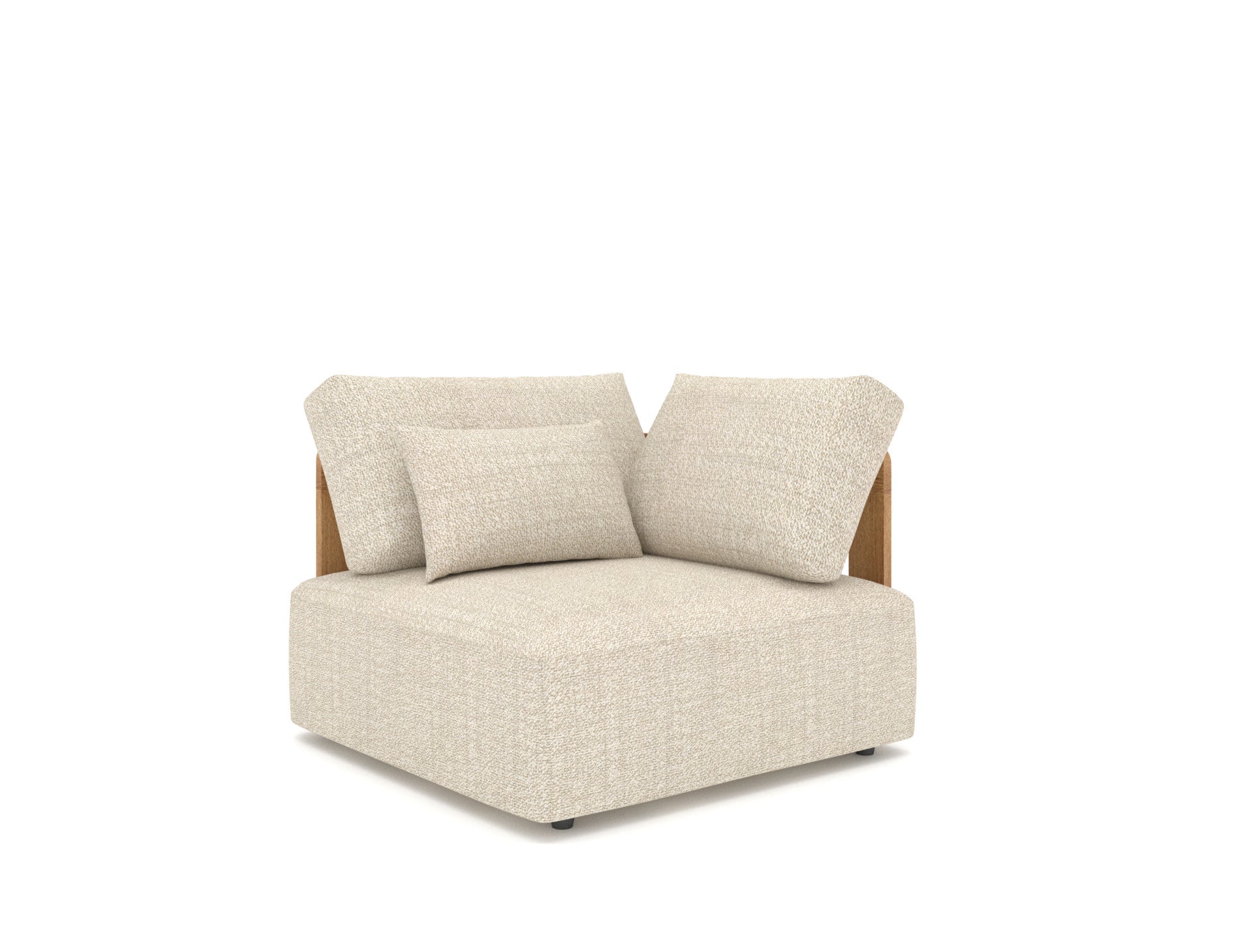 Ensemble de jardin Rafa - teck - tissu beige - GS